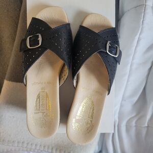 WILL BE DELETED JUN 7. Worishofer Black Sandals As Seen On Lily Rose Depp